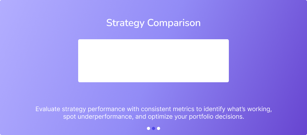Strategy comparison tool